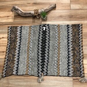 Michael Stars Boho Bohemian Knit Crochet Open Shawl Cape Duster Poncho